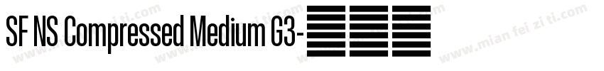 SF NS Compressed Medium G3字体转换